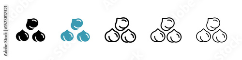 Chickpeas hummus line icon in art style vector