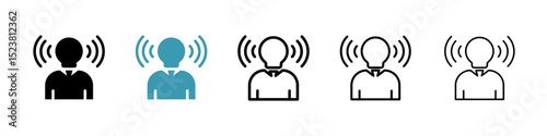 Brand awareness line icon in art style vector