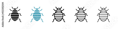 Bedbug line icon in art style vector
