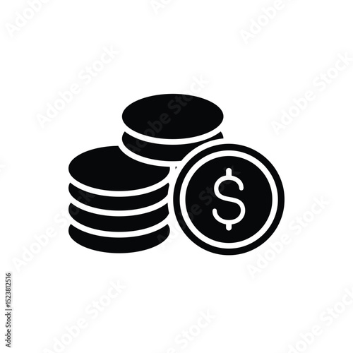 A graphic depicting stacks of coins, symbolizing financial success and wealth.