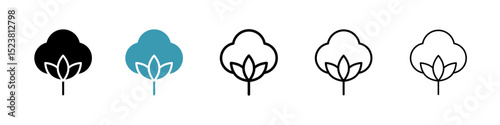 Cotton line icon in art style vector