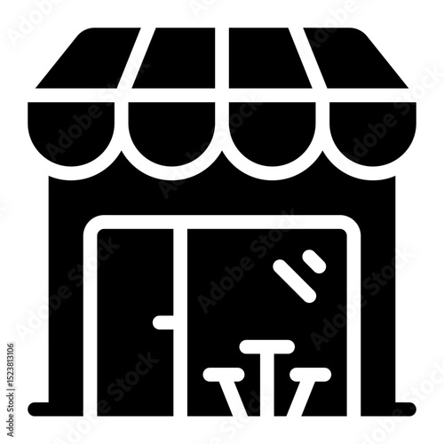 food court glyph icon