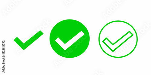 green check mark	