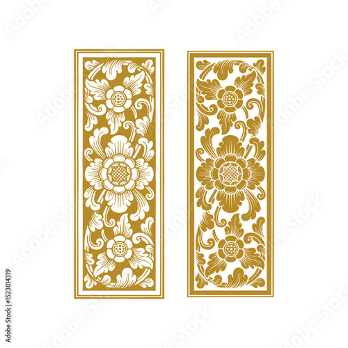 Balinese ornament line art vector premium 2