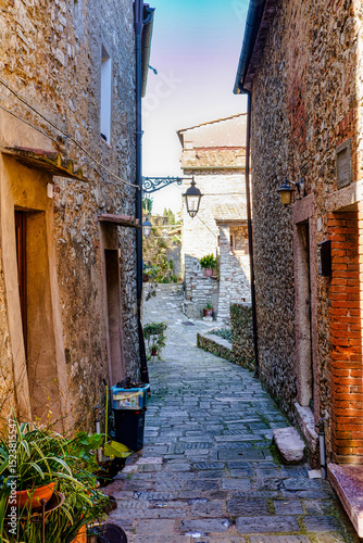 Fototapeta Naklejka Na Ścianę i Meble -  Town images of the medieval village of Sassetta Livorno Tuscany Italy