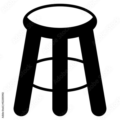 Stool outline mixed icon