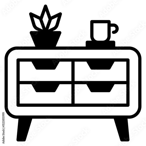 Chest Of Drawers outline mixed icon