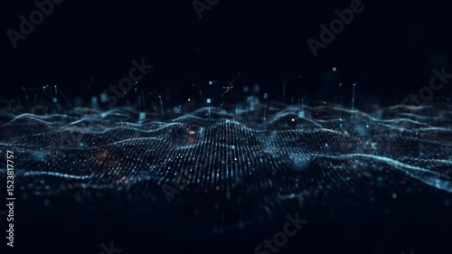 Abstract Digital Data Waves Background