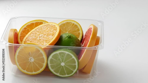 Assorted Citrus Slices In Transparent Container