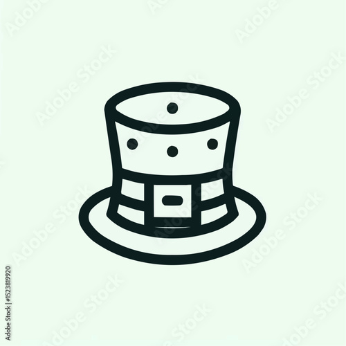 Illustration of a festive leprechaun hat, symbolizing St. Patrick's Day celebrations and Irish culture
