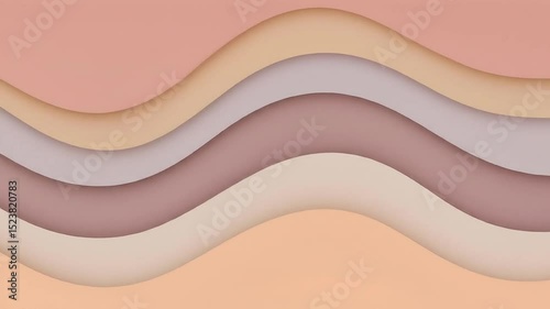 Abstract Design With Soft Pastel Colors And Waves