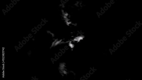 Looping animation of light. Effect of glitter or sun on a black screen. Seamless animation of rays of light. White rays of light on a black background glow in the center of the frame. Isolated animati
