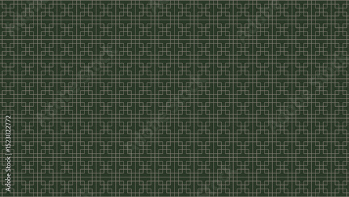 seamless geometric  square shape line art vector .  simple and minimalist line art in white and green color.	