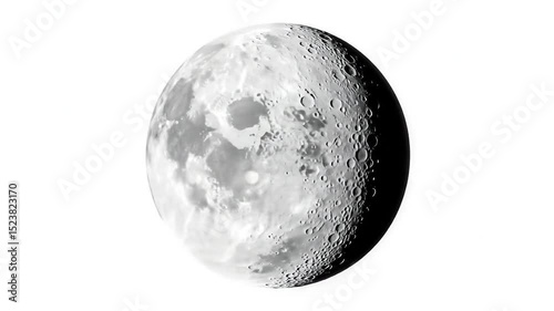 Crescent Moon In Grayscale