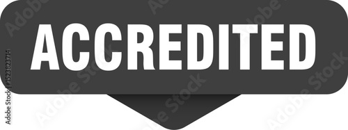 accredited sticker. accredited sign on transparent background