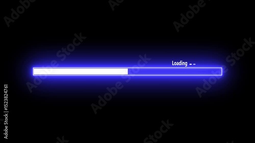 Loading Abstract technological background featuring glowing blue neon lines in a dark, dynamic space, perfect for digital art and motion graphics