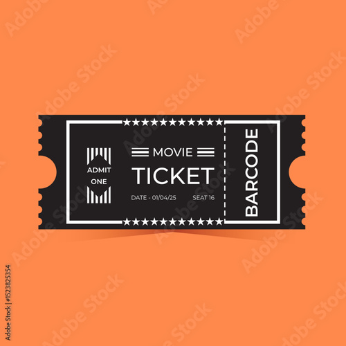 Movie Ticket Vector Design