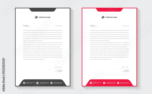 Modern stylish creative & clean business style letterhead bundle of your corporate project design. Set to print. modern business letterhead in abstract design. Elegant template design