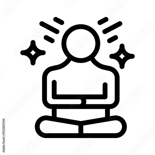 meditation line icon