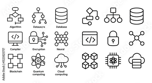 Minimal Computer Science Icons