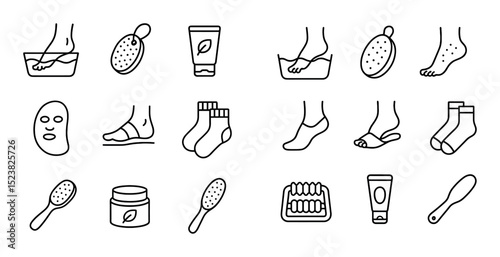 Minimalist Foot Care Icons