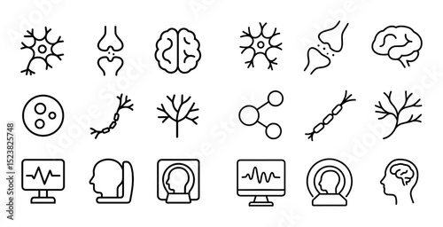 Neuroscience Icons Grid
