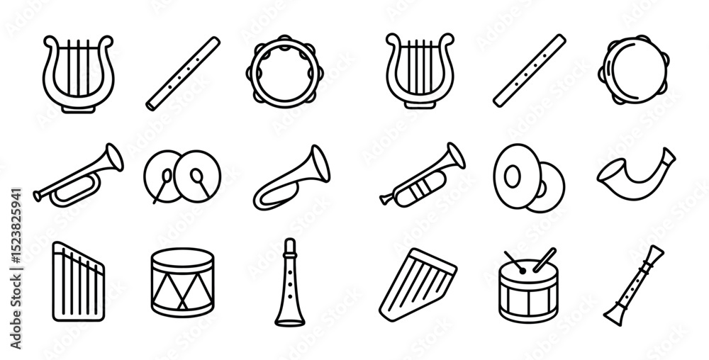Obraz premium Scriptural Instrument Icons