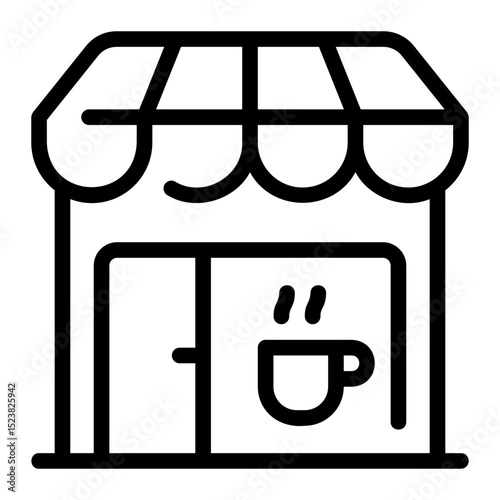 coffee shop line icon