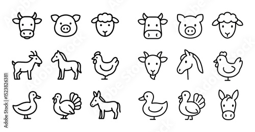 Farm Animal Icons