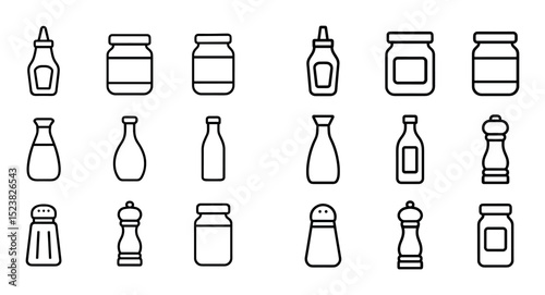Minimalist Condiment Icons