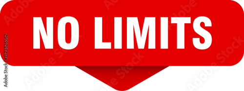 no limits sticker. no limits sign on transparent background
