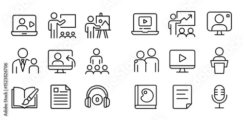 Minimalist Education Icons