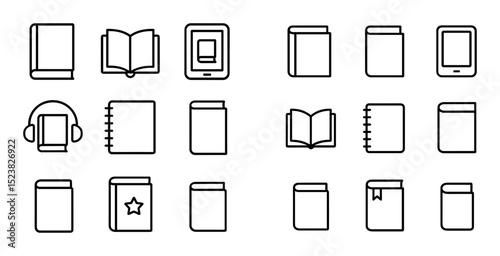 Minimalist Book Icons