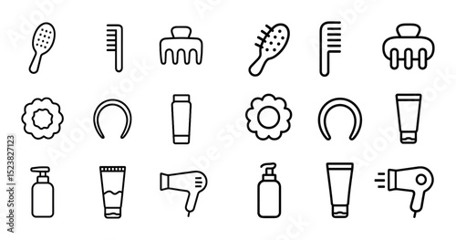 Minimalist Hair Styling Icons