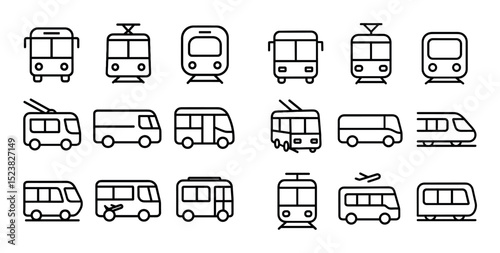 Minimalist Transport Icons