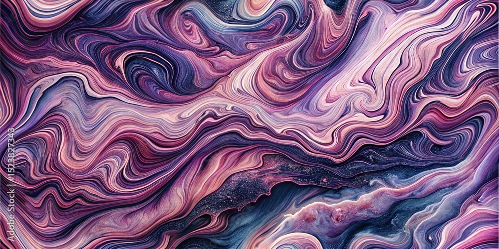 Fototapeta premium Abstract swirls of pink purple and blue creating a fluid marble like pattern in the image view background