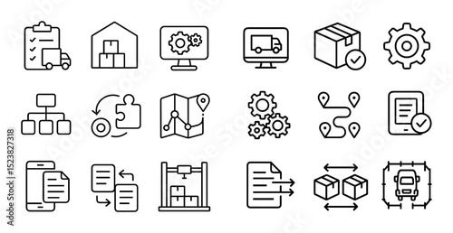 Logistics Icons Grid