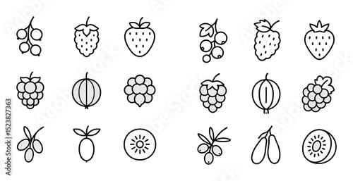 Minimalist Berry Icons