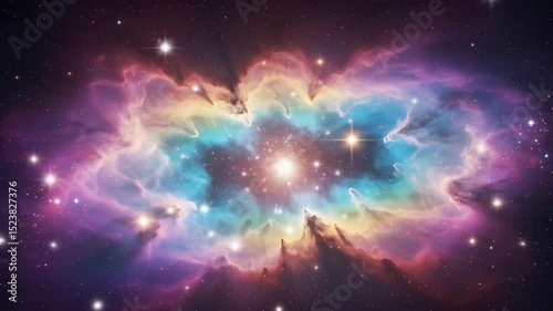 Colorful Nebula In Deep Space