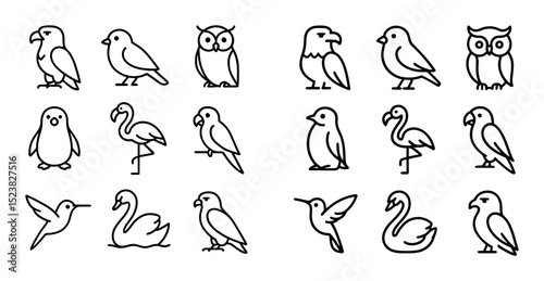 Minimalist Bird Icons