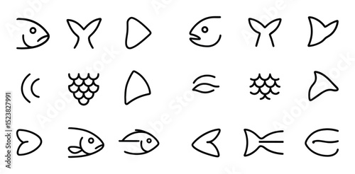 Fish Anatomy Icons