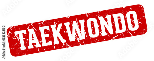 taekwondo rectangular sign. taekwondo stamp