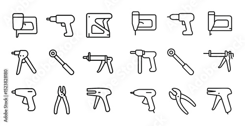 Fastening Tools Icons