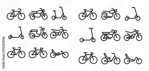 Minimalist Two-Wheel Icons