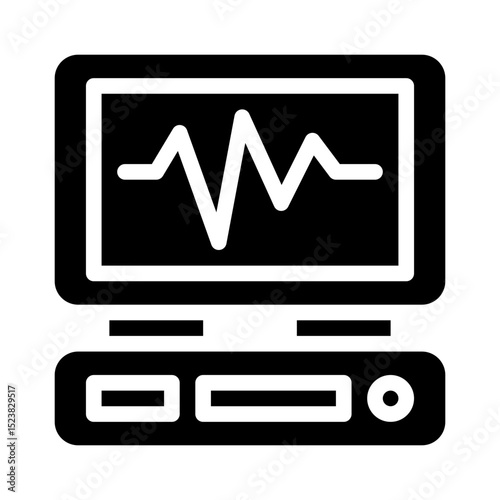 heart rate glyph icon