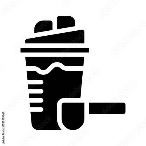 protein shake glyph icon