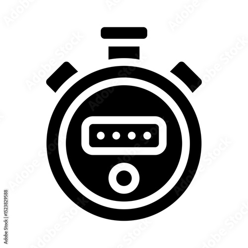 workout timer glyph icon