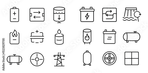 Energy Storage Icons