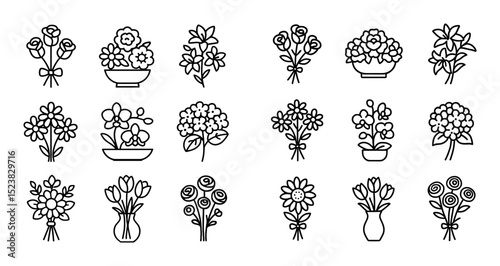 Floral Icon Grid