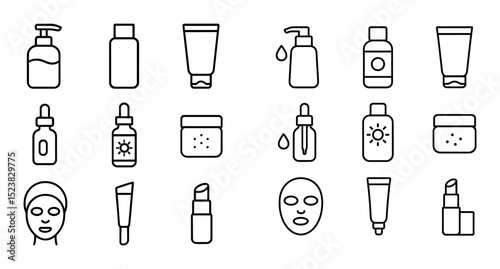 Minimalist Skincare Icons